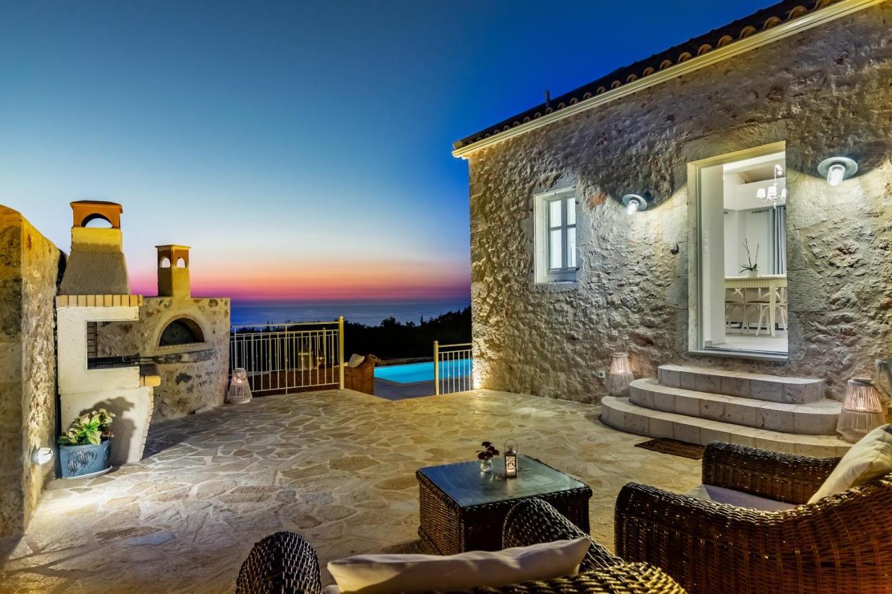 Fiscardo Luxury Stone Villa Alex ,With Sunset View! Fiskardo Luaran gambar